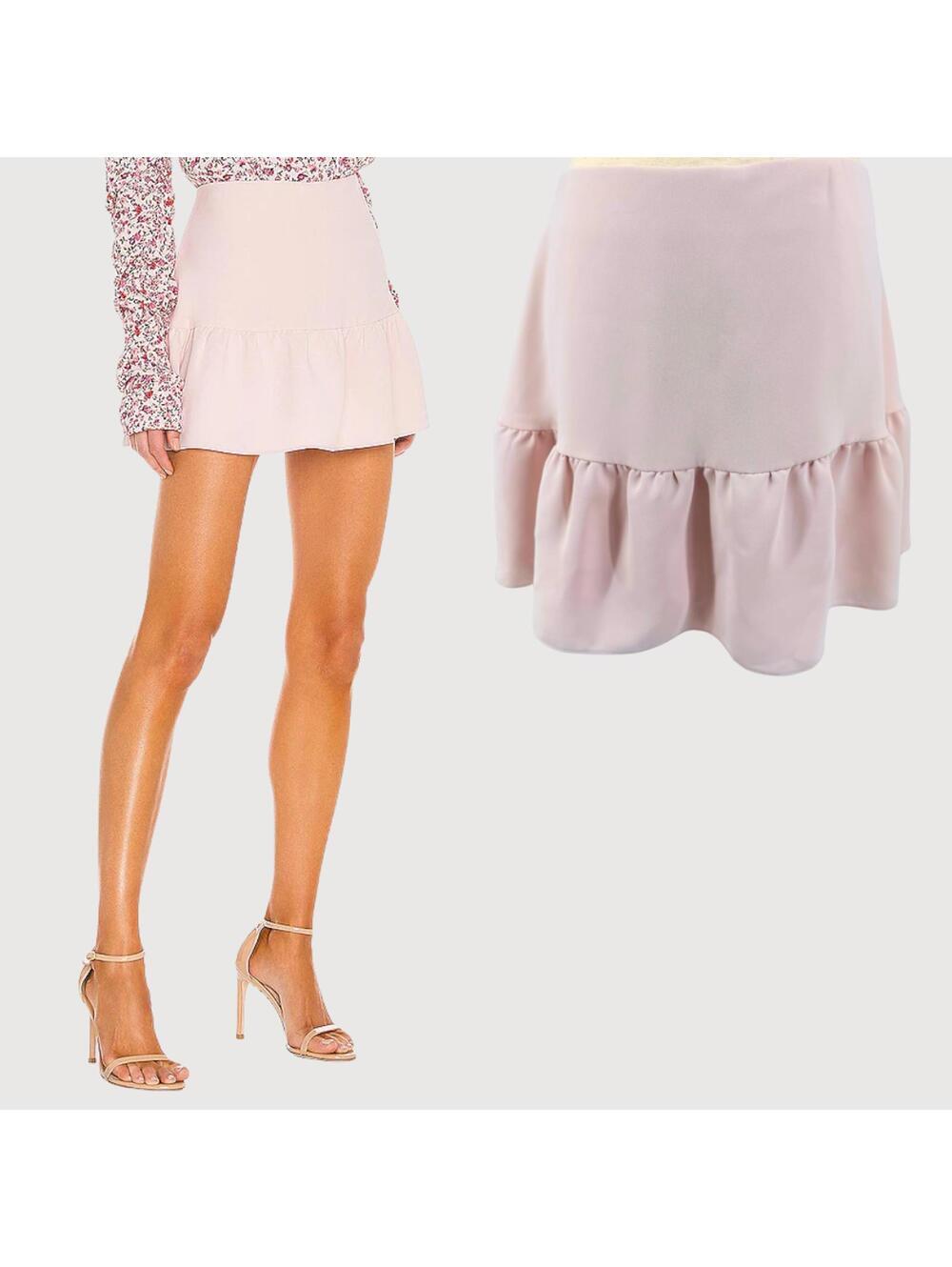 Revolve Amanda Uprichard Gabbie Skort Blush Ruffle Mini M